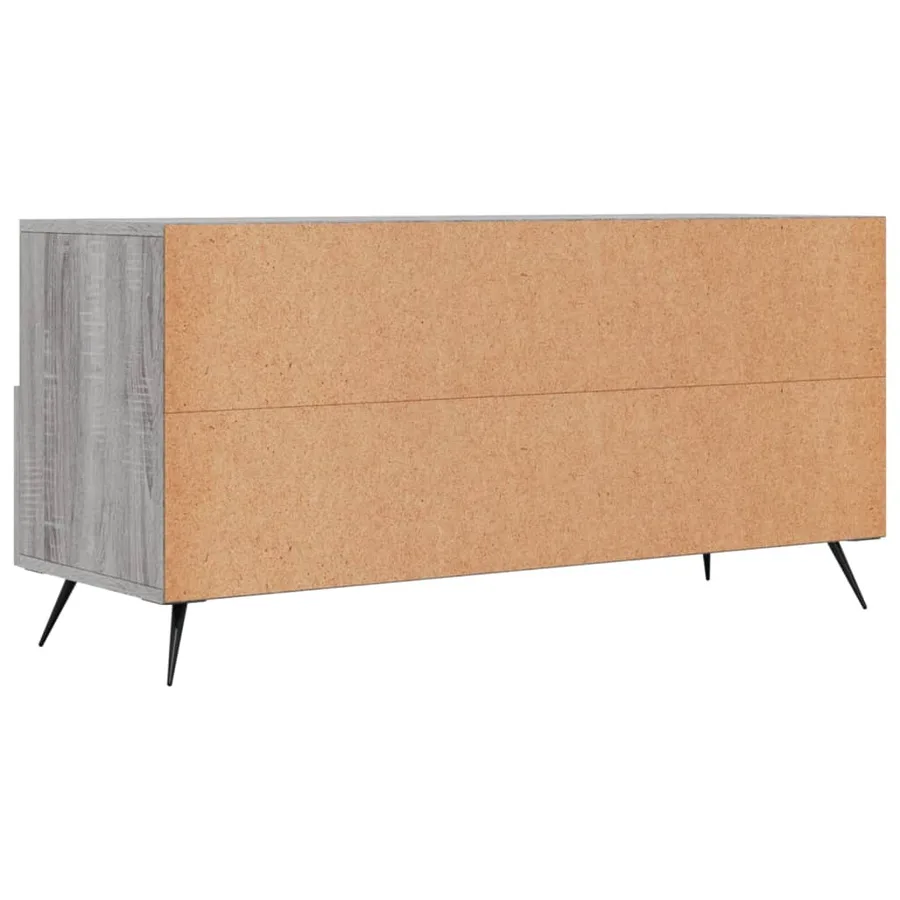 Meuble TV sonoma gris 102x36x50 cm bois d'ingénierie - 8