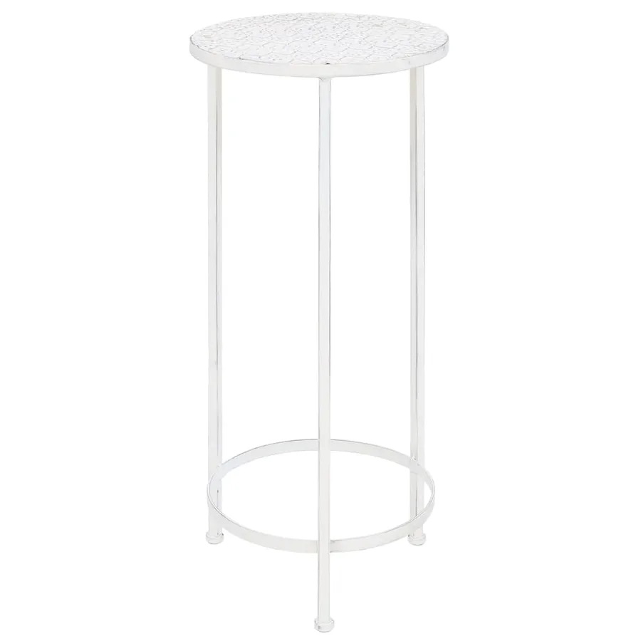 Support de plantes 3 pcs Style vintage Métal Blanc antique - 4