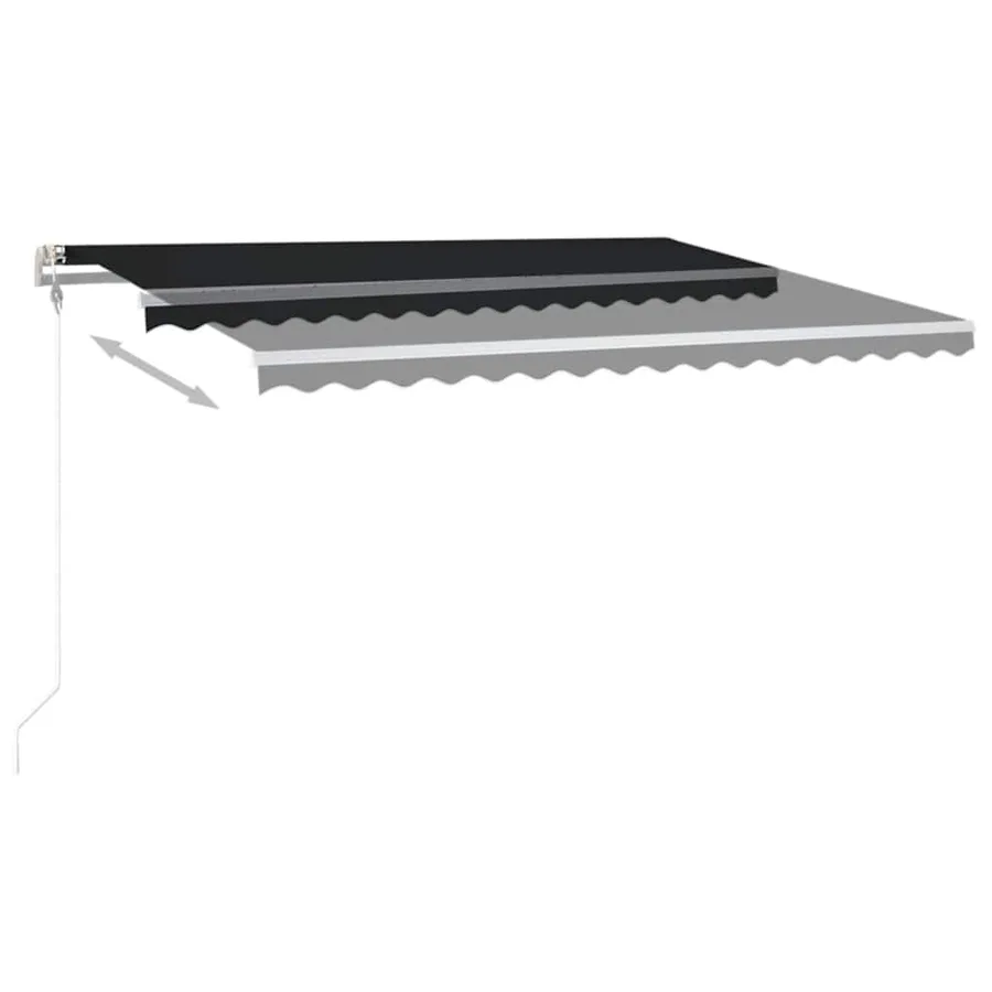 Auvent automatique capteur de vent et LED 400x350 cm Anthracite - 9