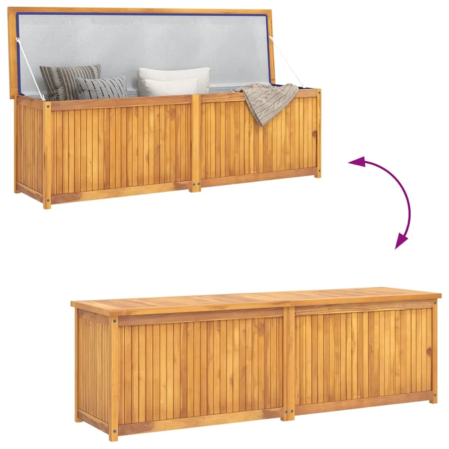 Boîte de jardin 175x50x55 cm Bois massif de teck - 7