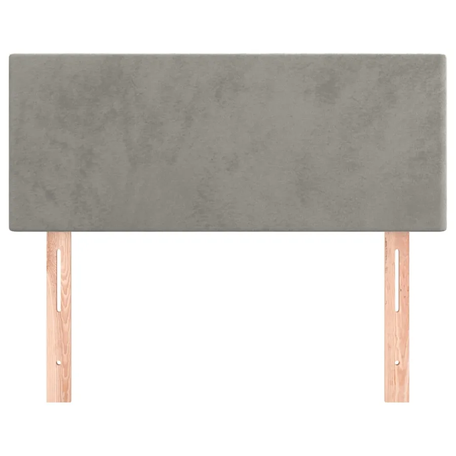 Tête de lit Gris clair 90x5x78/88 cm Velours - 3