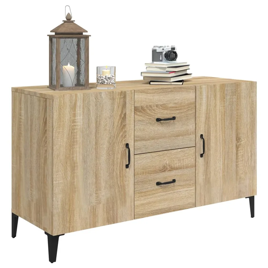 Buffet chêne sonoma 100x36x60 cm bois d'ingénierie - 4