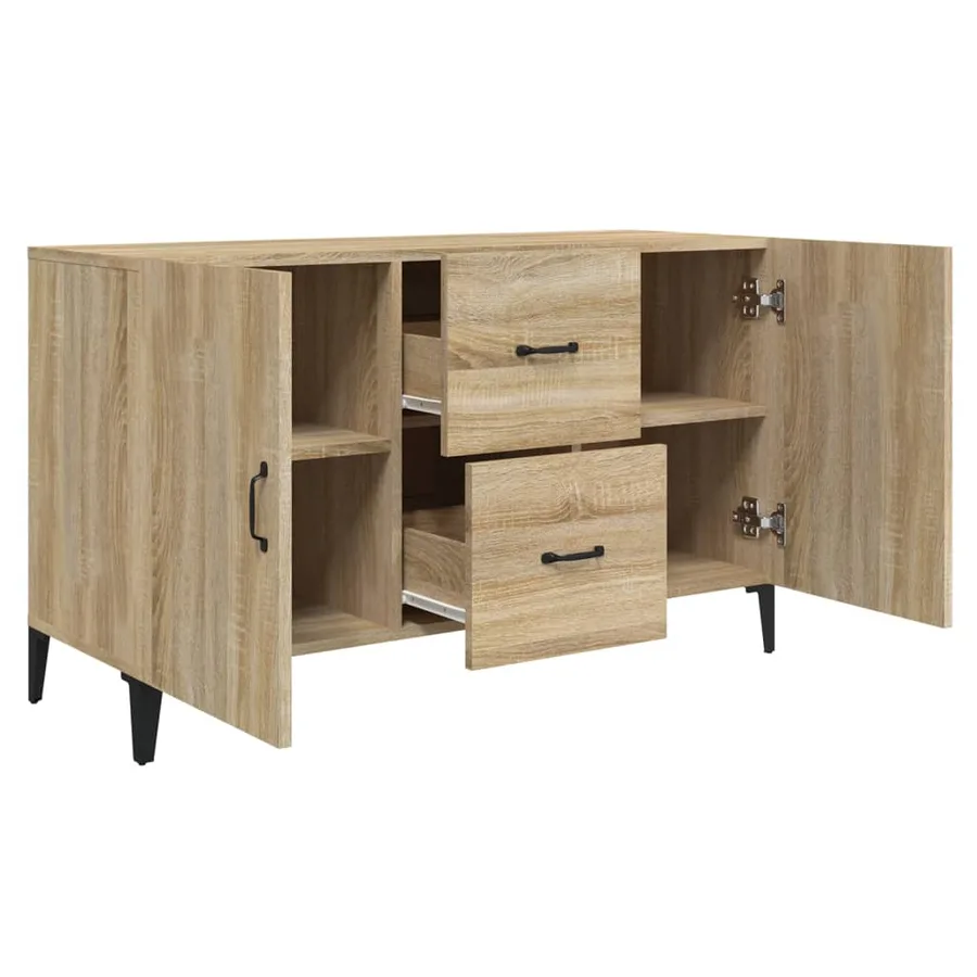 Buffet chêne sonoma 100x36x60 cm bois d'ingénierie - 7