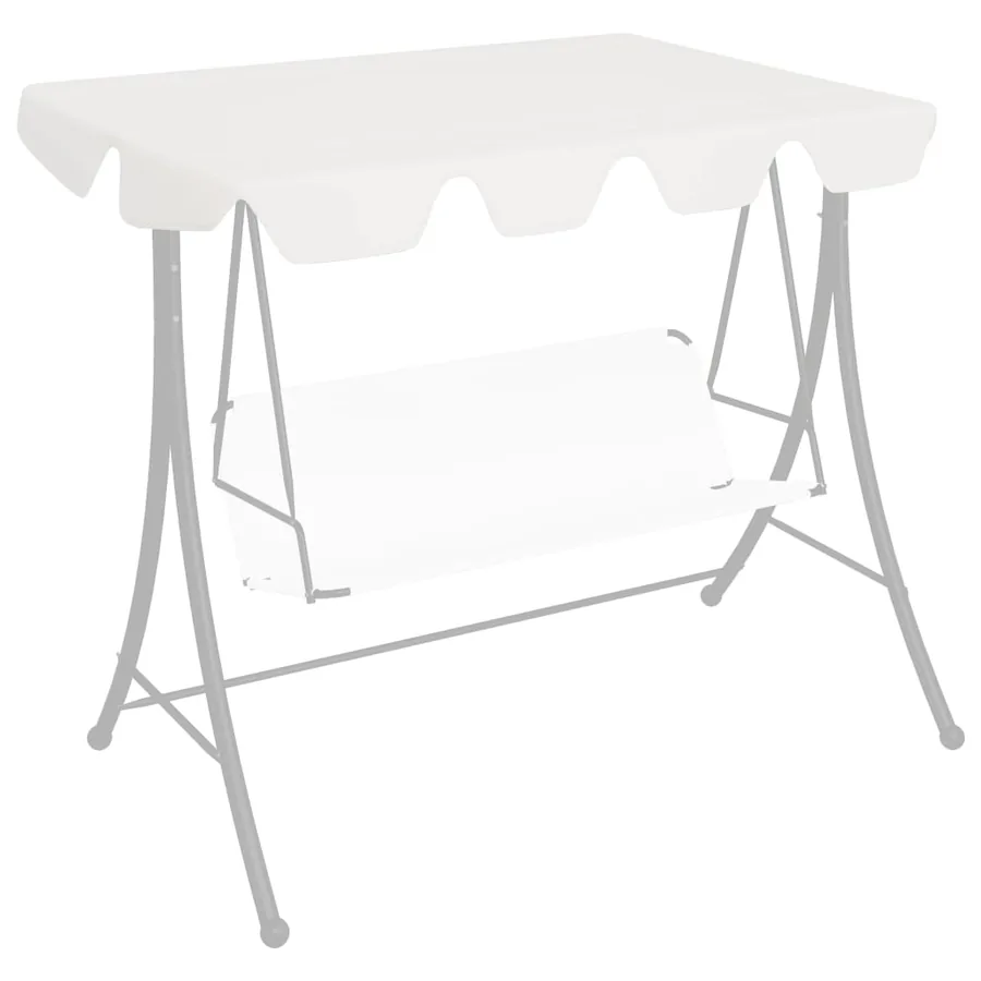 Toit de rechange de balançoire blanc 150/130x105/70 cm