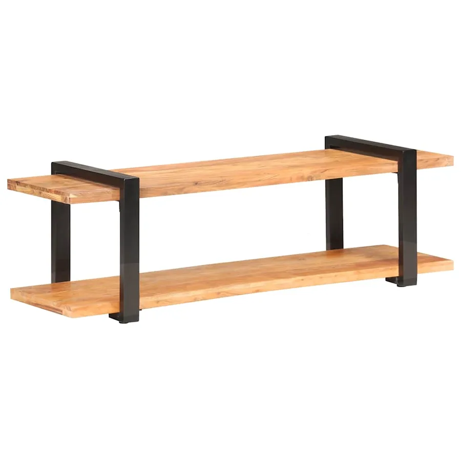 Meuble TV 130x40x40 cm Bois d'acacia solide - 7
