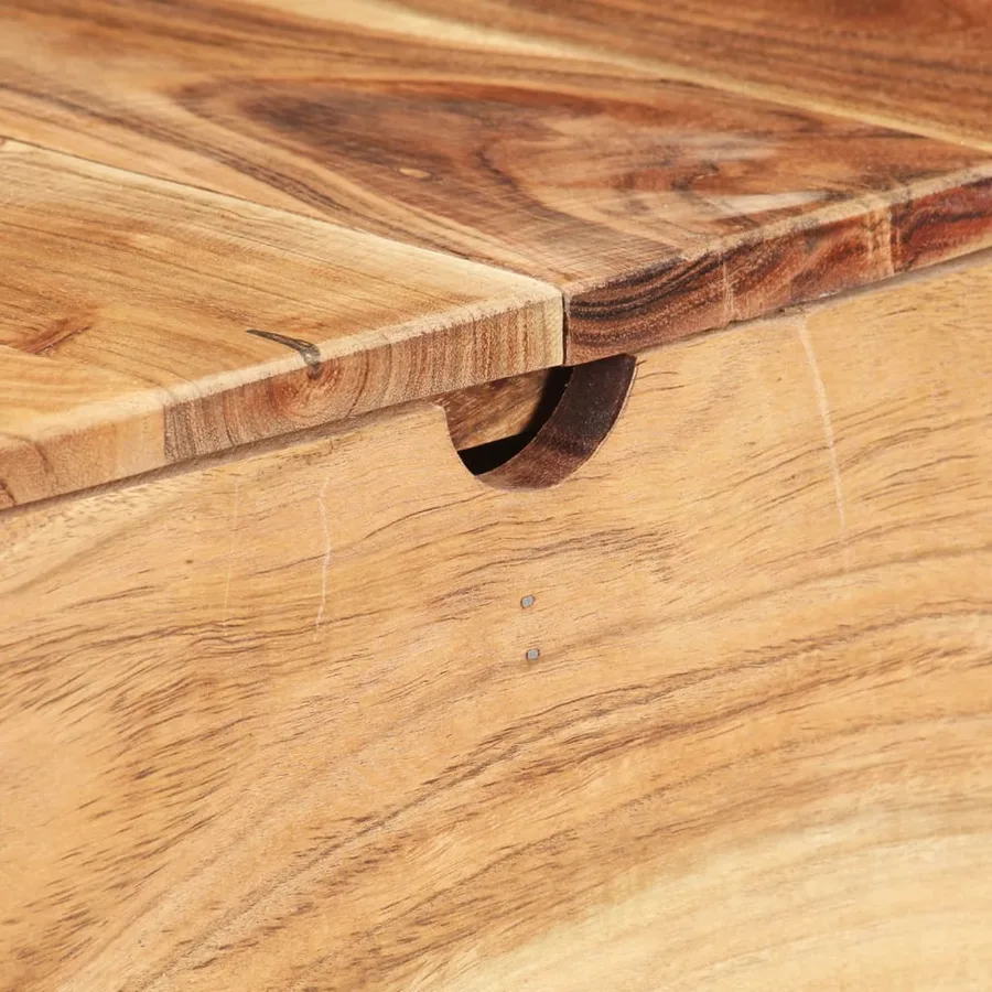 Coiffeuse avec miroir 112x45x76 cm Bois d'acacia massif - 8
