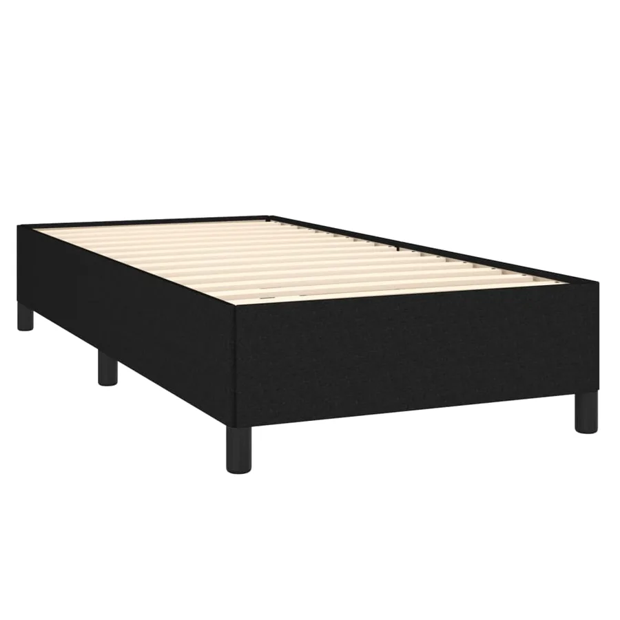 Cadre de lit sans matelas noir 90x190 cm tissu - 3