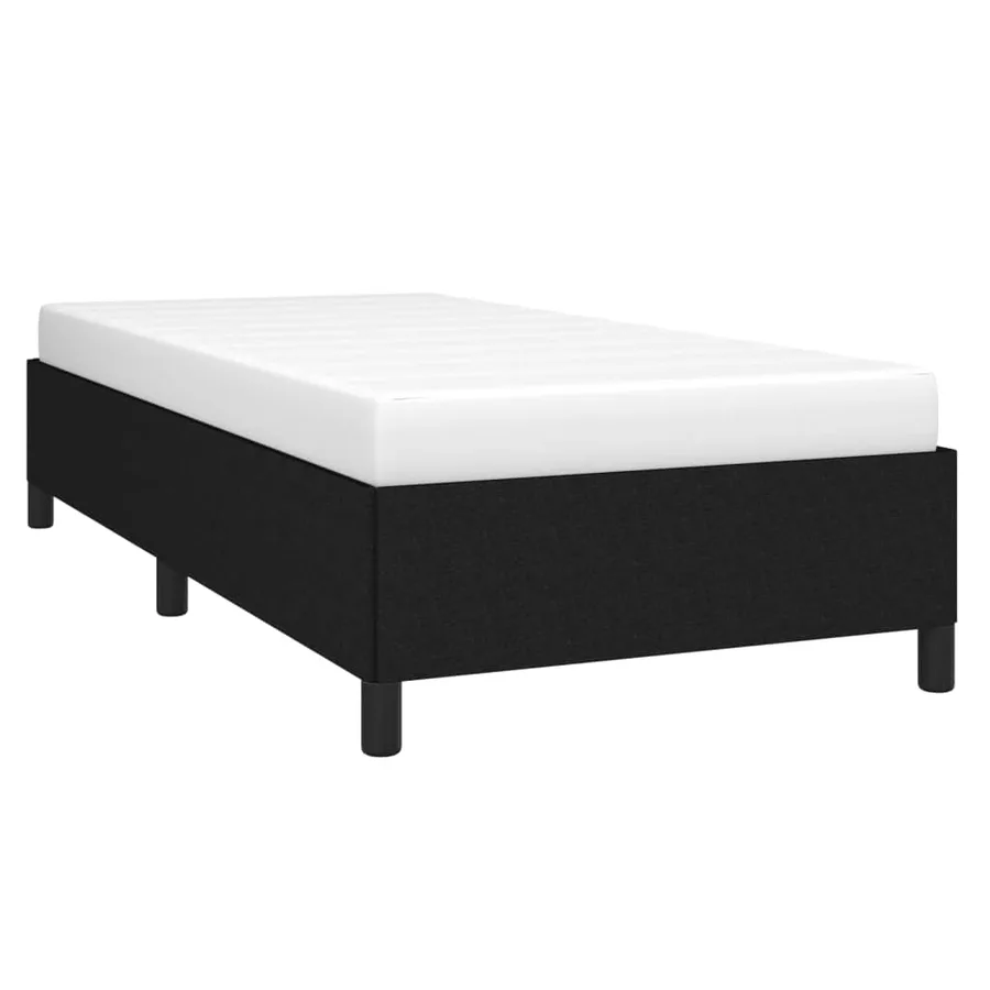 Cadre de lit sans matelas noir 90x190 cm tissu - 4