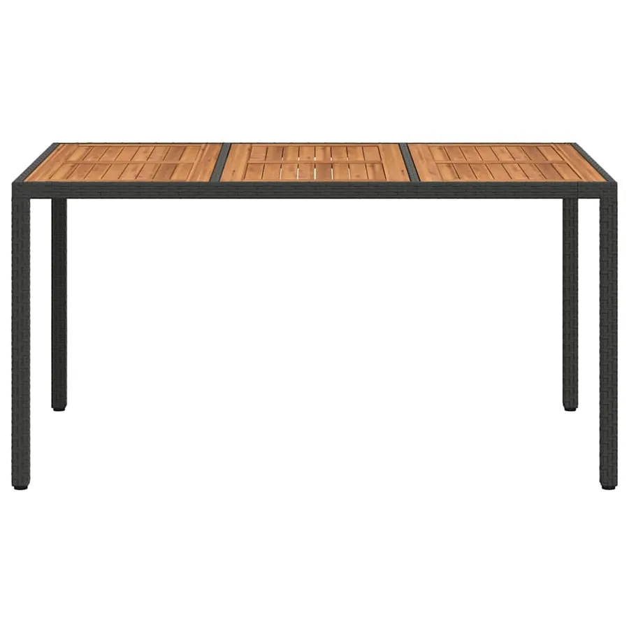 Table de Jardin Noir 150 x 90 x 75 cm polyrotin - 3