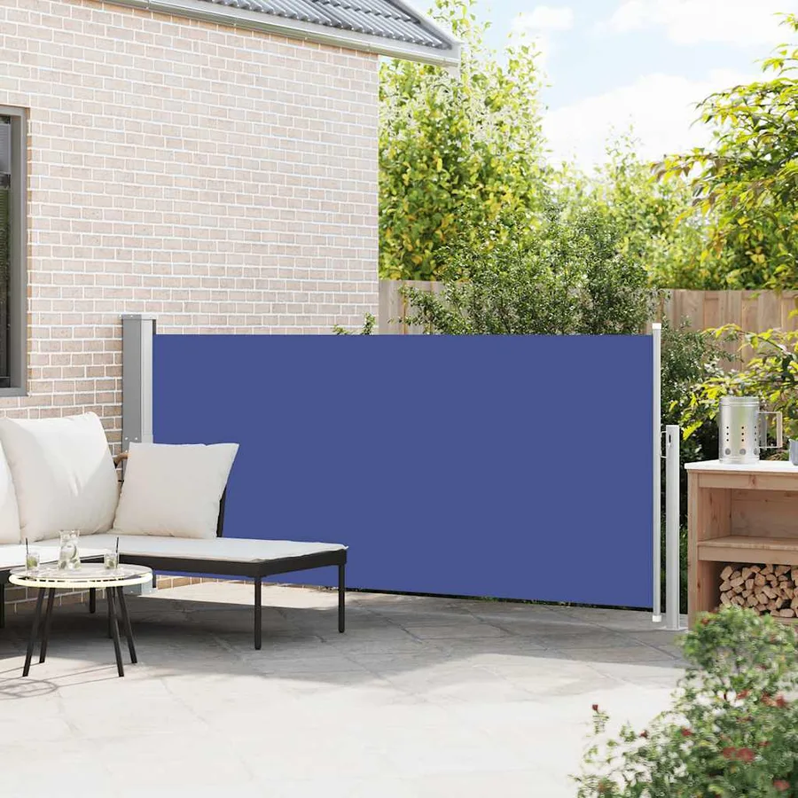 Auvent latéral rétractable 140 x 300 cm Bleu - 3