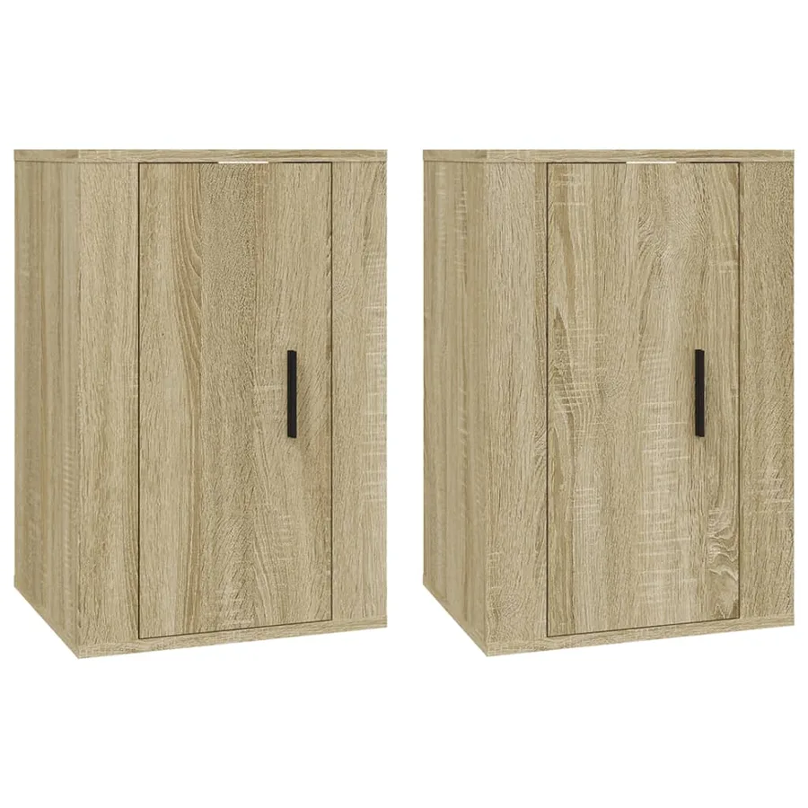 Meubles TV muraux 2 pcs Chêne sonoma 40x34,5x60 cm - 2