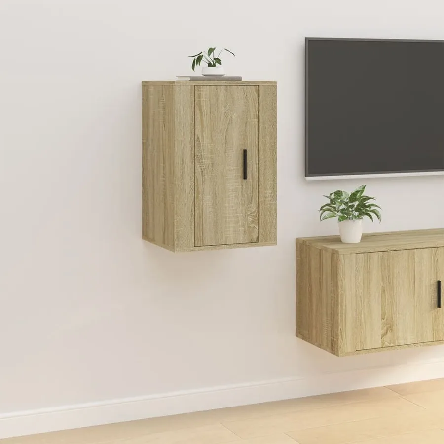 Meubles TV muraux 2 pcs Chêne sonoma 40x34,5x60 cm - 3