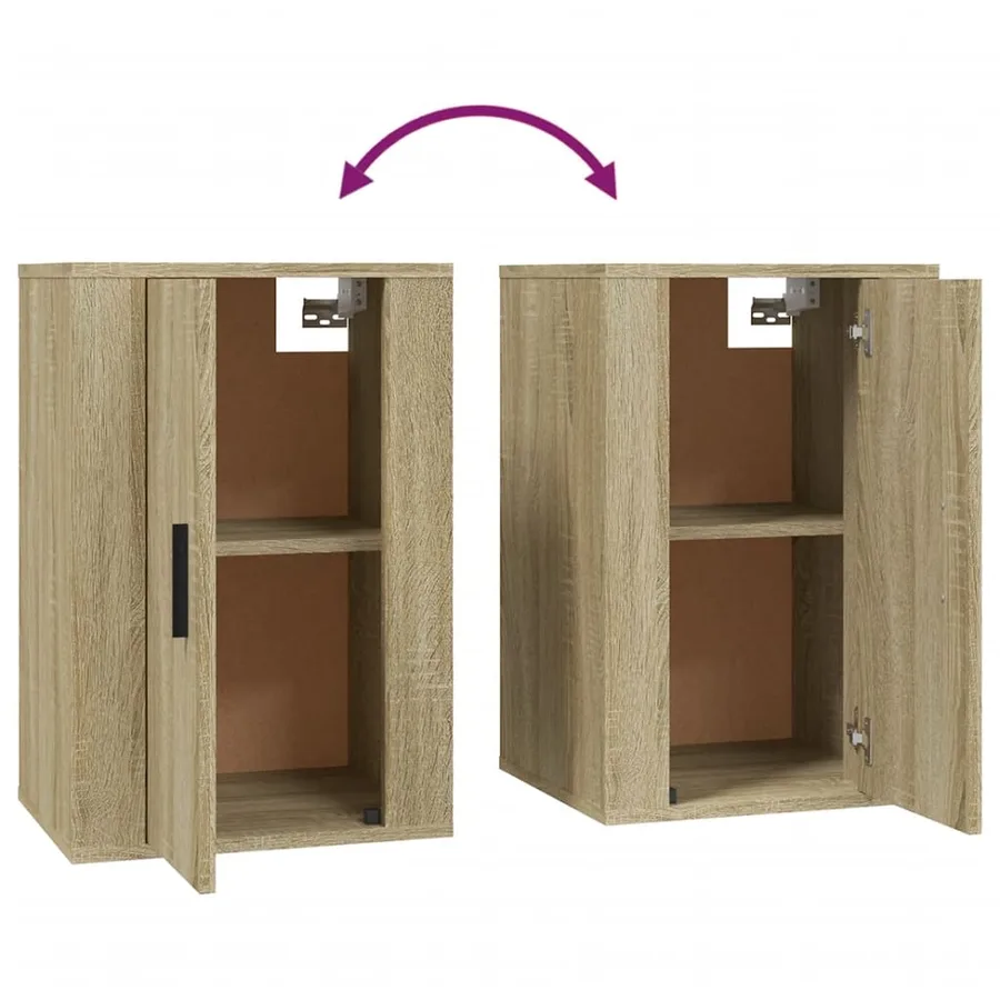 Meubles TV muraux 2 pcs Chêne sonoma 40x34,5x60 cm - 8