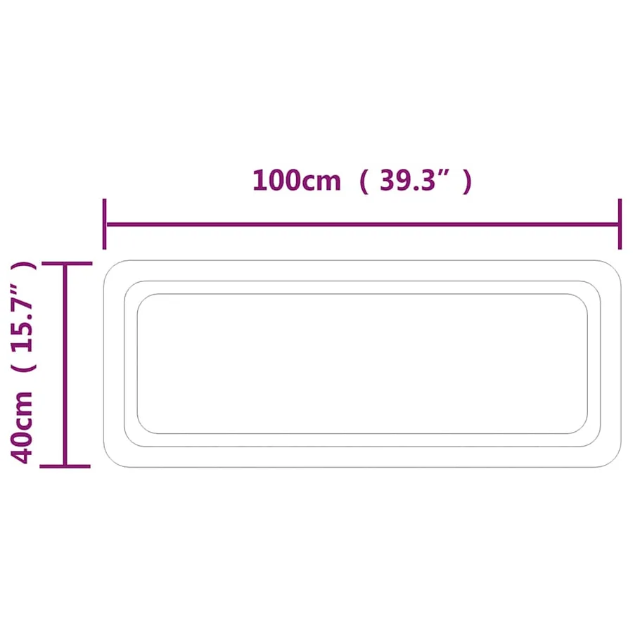 Miroir de salle de bain à LED 100x40 cm - 5