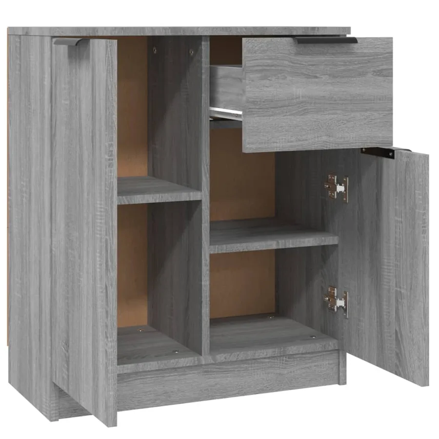 Buffets 2 pcs Sonoma gris 60x30x70 cm Bois d'ingénierie - 8