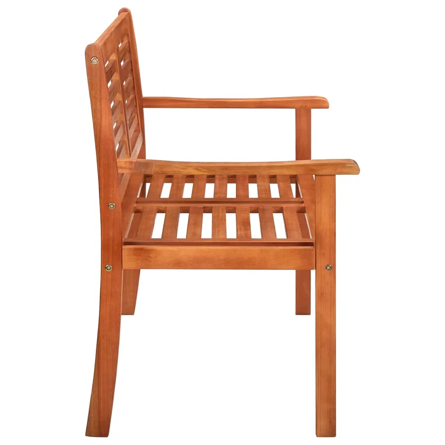 Banc de jardin 2 places 120 cm Bois d'eucalyptus solide - 3
