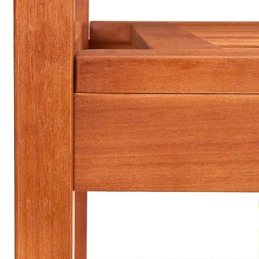 Banc de jardin 2 places 120 cm Bois d'eucalyptus solide - 4