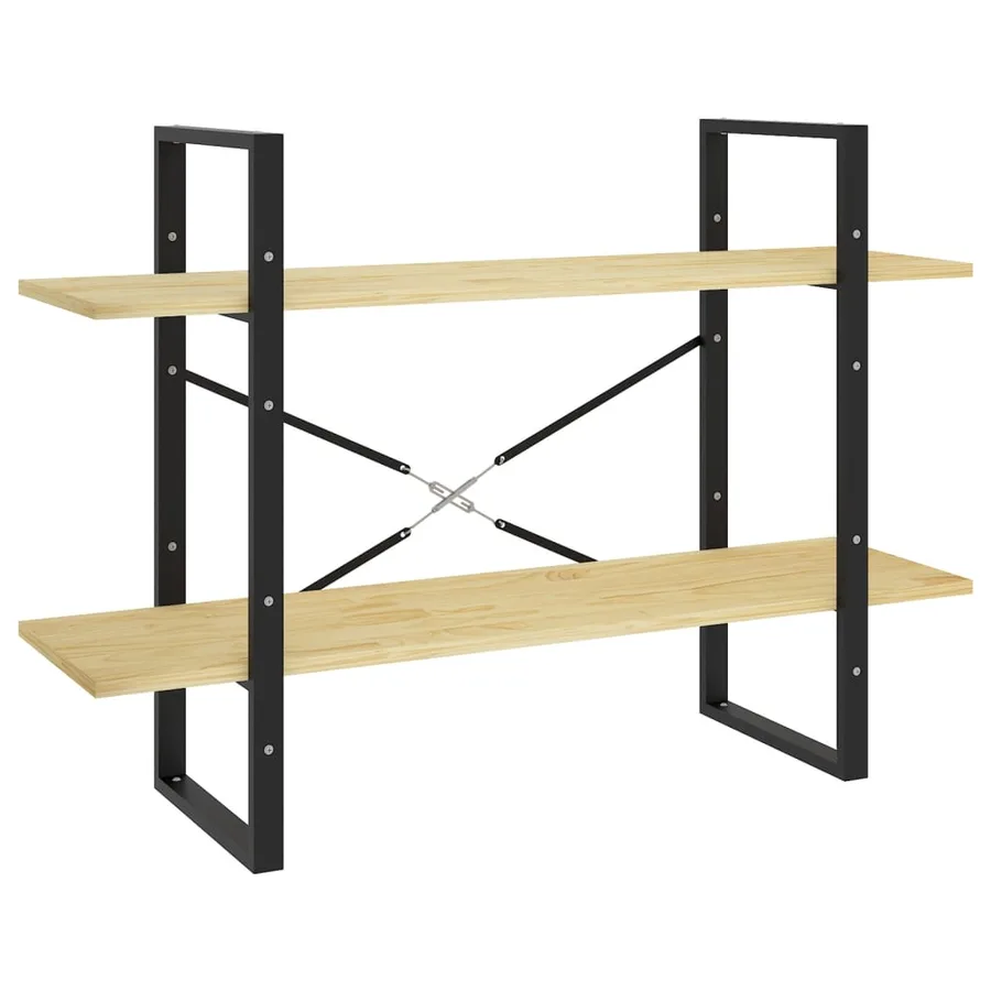 Bibliothèque à 2 niveaux 100x30x70 cm Bois de pin massif - 2