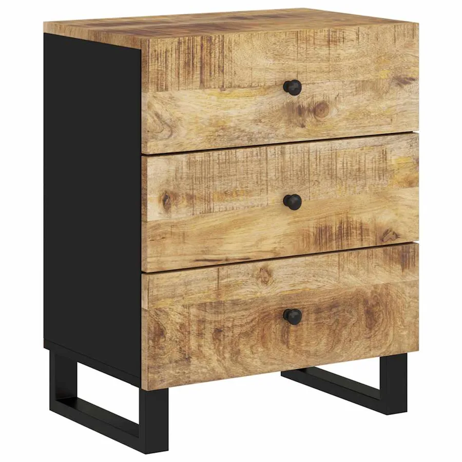 Table de chevet 50x33x62 cm Bois de manguier et d'ingénierie - 10
