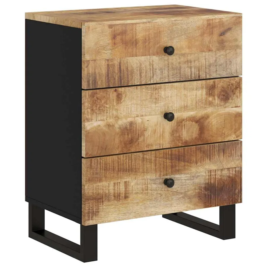 Table de chevet 50x33x62 cm Bois de manguier et d'ingénierie - 11