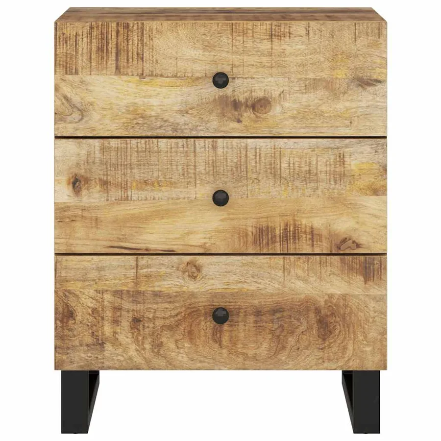 Table de chevet 50x33x62 cm Bois de manguier et d'ingénierie - 3