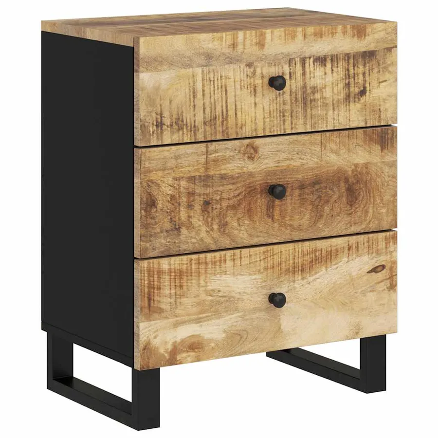 Table de chevet 50x33x62 cm Bois de manguier et d'ingénierie - 9
