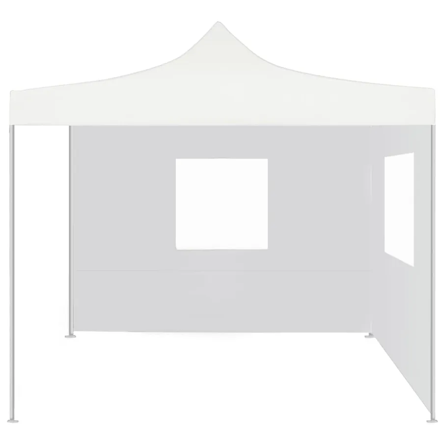 Tente de réception pliable avec 2 parois 3x3 m Acier Blanc - 2