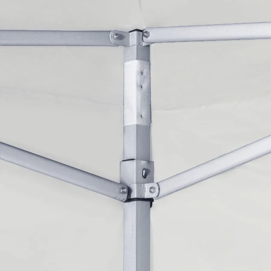 Tente de réception pliable avec 2 parois 3x3 m Acier Blanc - 3