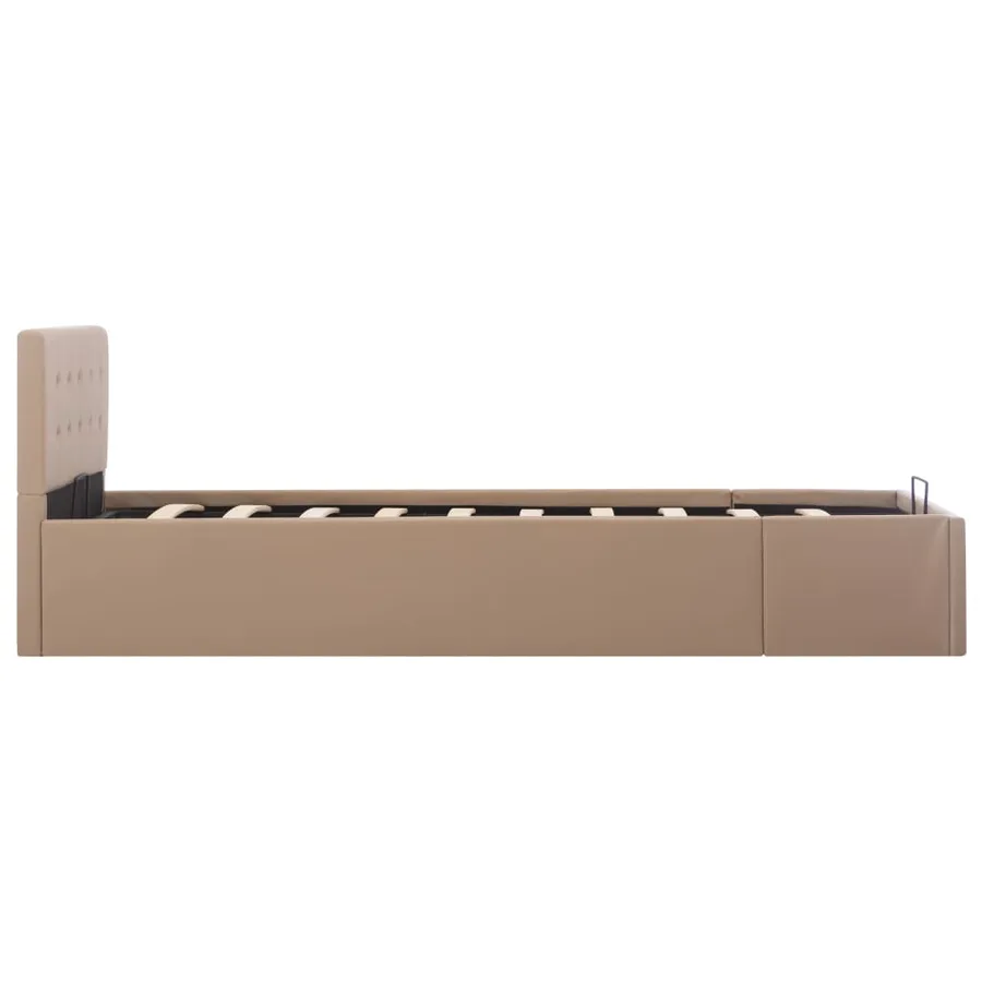 Cadre de lit à rangement Cappuccino Similicuir 90x200 cm - 5