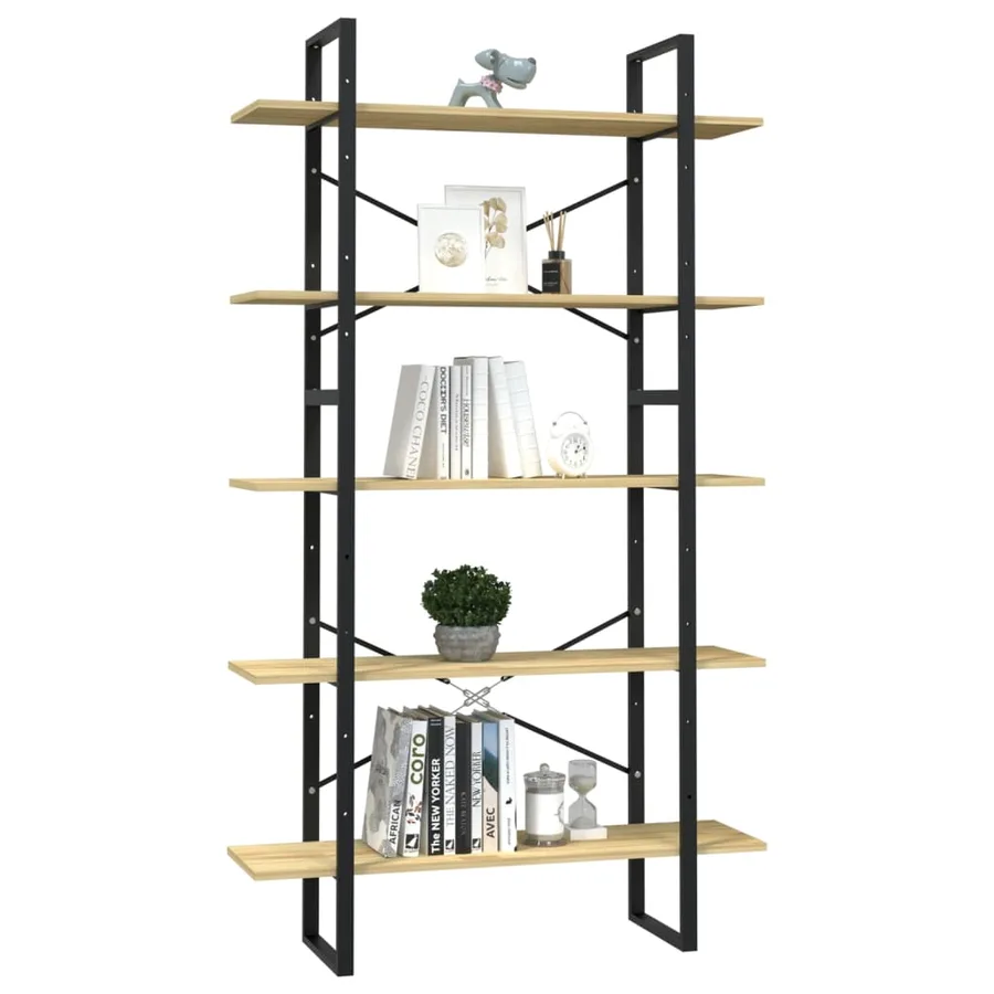 Bibliothèque à 5 niveaux 100x30x175 cm Bois de pin - 3