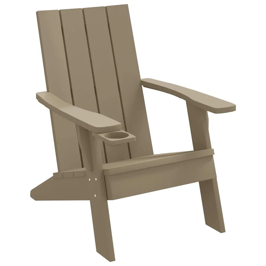 Chaise de jardin Adirondack marron clair 75x88,5x89,5 cm PP - 2