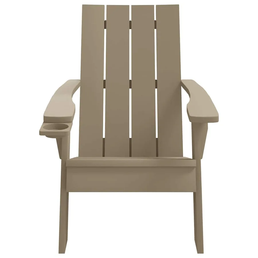 Chaise de jardin Adirondack marron clair 75x88,5x89,5 cm PP - 3