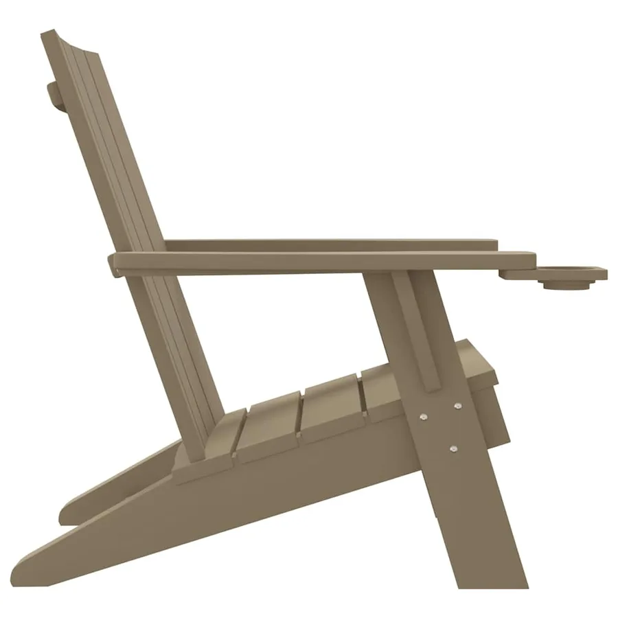Chaise de jardin Adirondack marron clair 75x88,5x89,5 cm PP - 4