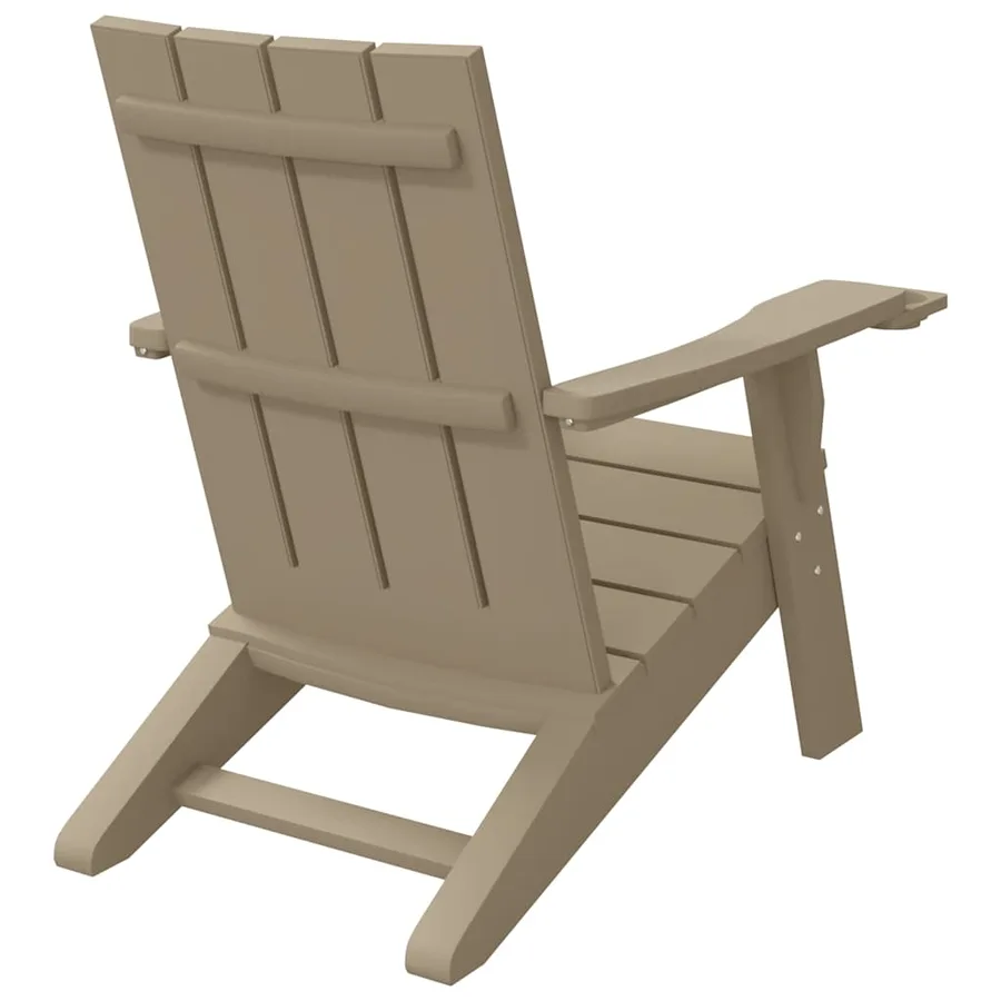 Chaise de jardin Adirondack marron clair 75x88,5x89,5 cm PP - 5