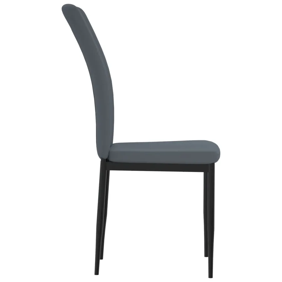 Chaises à manger lot de 2 Gris foncé Velours - 5