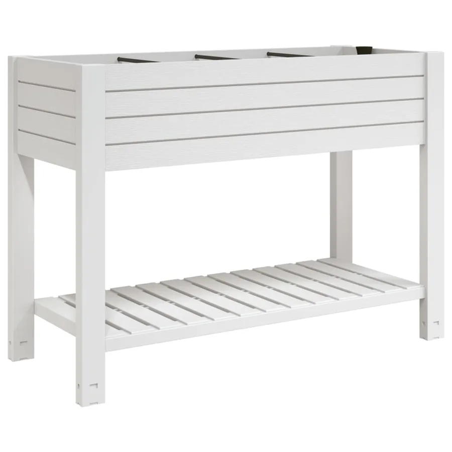 Lit surélevé de jardin blanc 110x45x79 cm polypropylène - 2