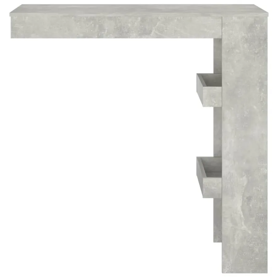 Table de bar murale Gris Béton 102x45x103,5cm Bois d'ingénierie - 3