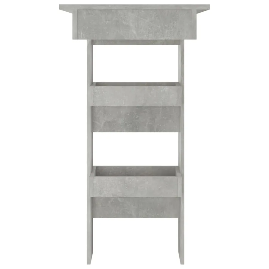 Table de bar murale Gris Béton 102x45x103,5cm Bois d'ingénierie - 4