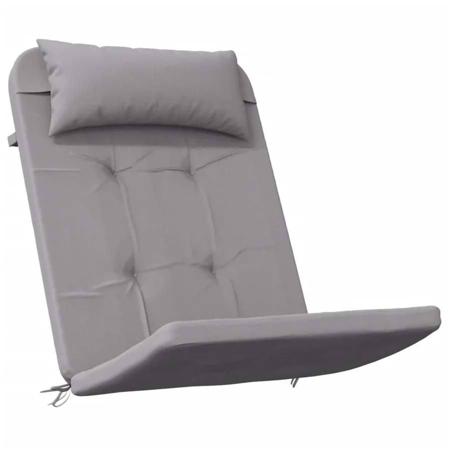 Coussins de chaise adirondack lot de 2 gris tissu oxford - 3