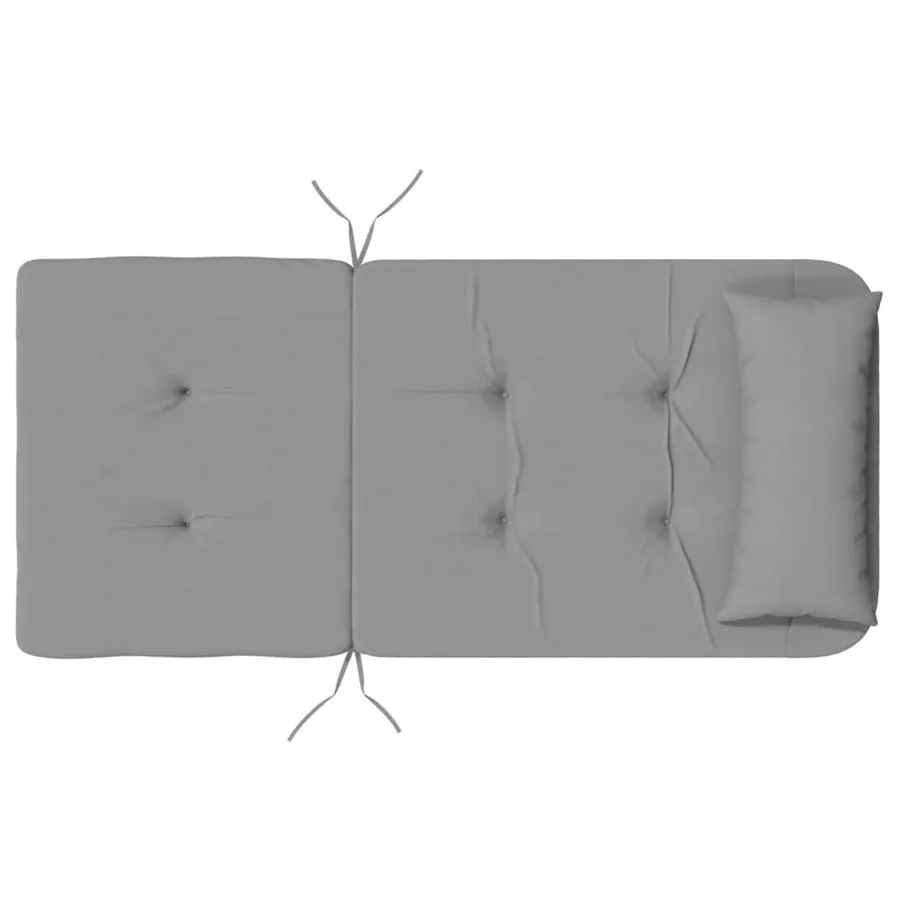 Coussins de chaise adirondack lot de 2 gris tissu oxford - 8