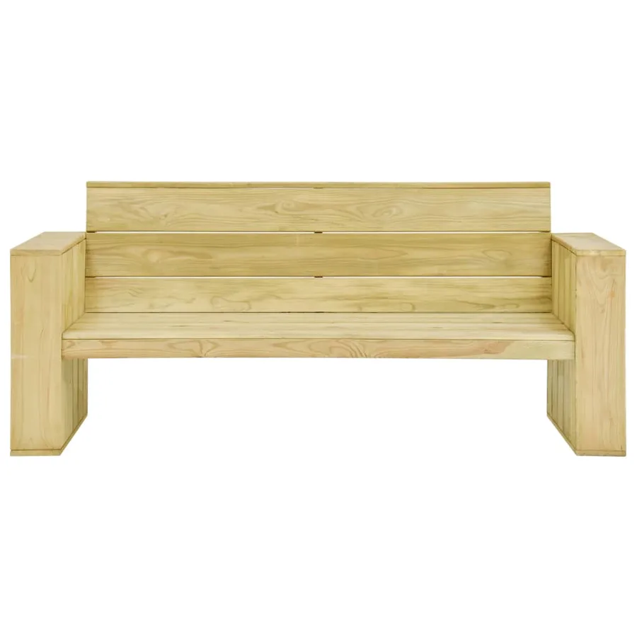 Banc de jardin avec coussins crème 179 cm Pin imprégné - 2