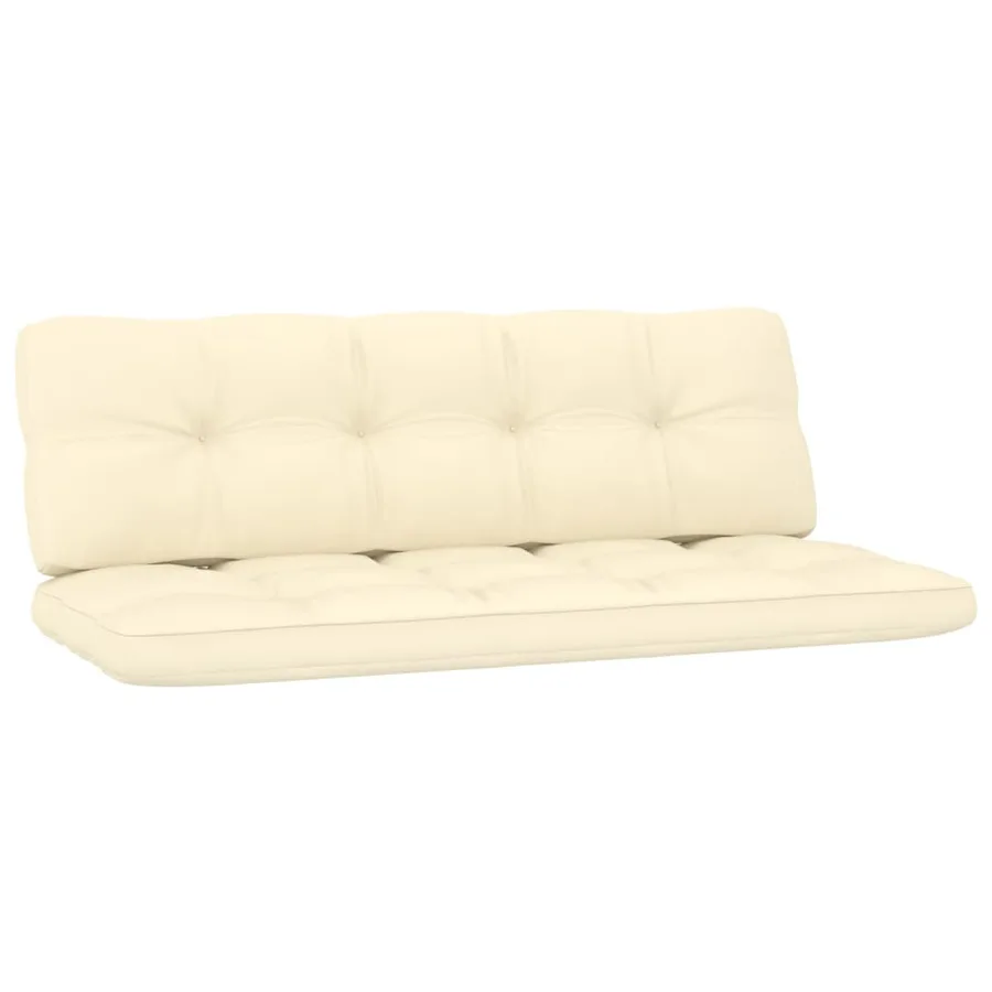 Banc de jardin avec coussins crème 179 cm Pin imprégné - 3