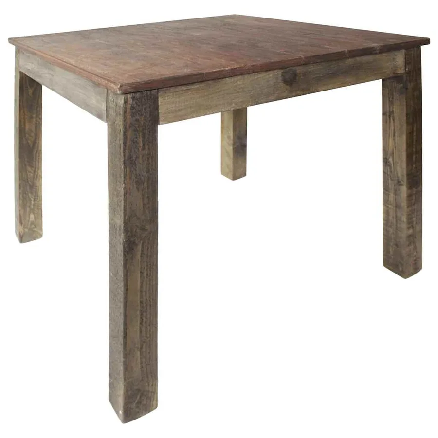 Table à manger bois de récupération mélangé 82x80x76 cm - 3