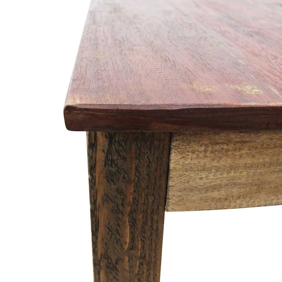 Table à manger bois de récupération mélangé 82x80x76 cm - 9