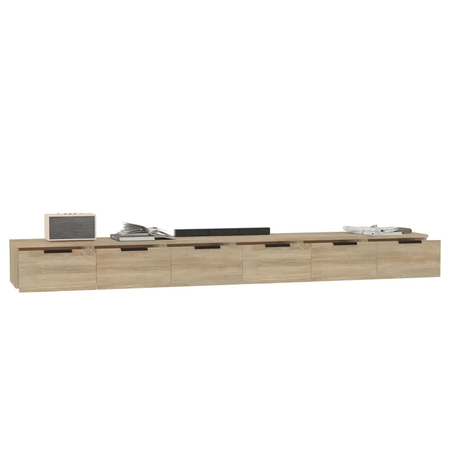 Armoires murales 2 pcs Chêne sonoma 102x30x20 cm - 4