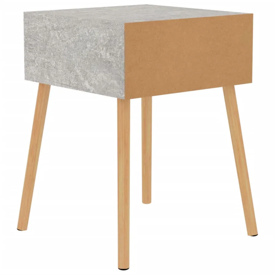 Tables de chevet 2 pcs Gris béton 40x40x56 cm Bois d'ingénierie - 5