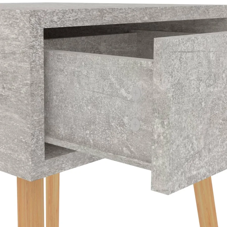 Tables de chevet 2 pcs Gris béton 40x40x56 cm Bois d'ingénierie - 8