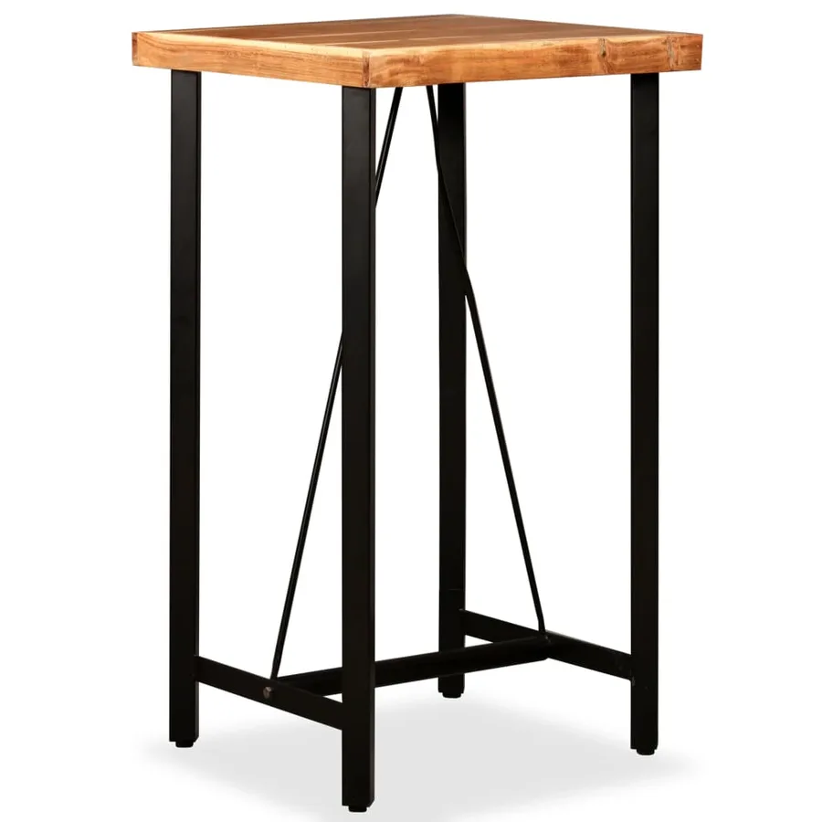 Ensemble de bar 3 pcs Bois d'acacia massif et de récupération - 2