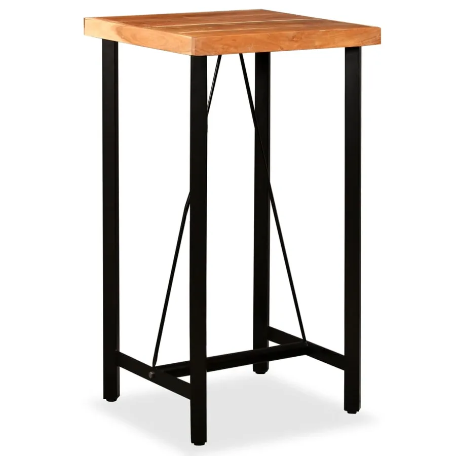 Ensemble de bar 3 pcs Bois d'acacia massif et de récupération - 8