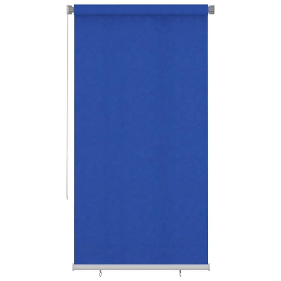 Store roulant d'extérieur 125 (l) x 230 (H) cm bleu HDPE
